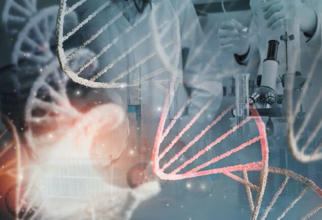 Laboratory scientist handling biologic samples