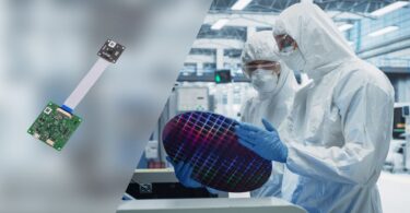 OMRON human detection camera module in cleanroom automation environment