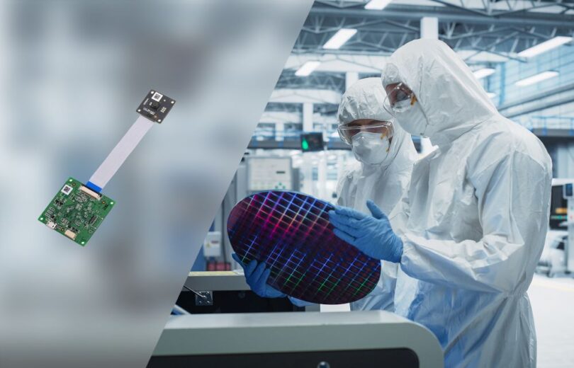 OMRON human detection camera module in cleanroom automation environment