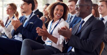 Healthcare professionals attending an educational event representing the ESE Obesity and Endocrinology School
